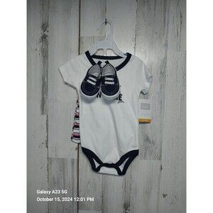 Hudson Baby Boy's 3-6 Months 3 Piece Set Shoes/Shorts/One piece